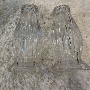 Mikasa Icicles Clear Lead Crystal Salt & Pepper Shakers